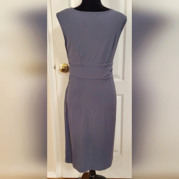 Ann Taylor Dress cowl neck, gray, sz 4 - Picture 2 of 7